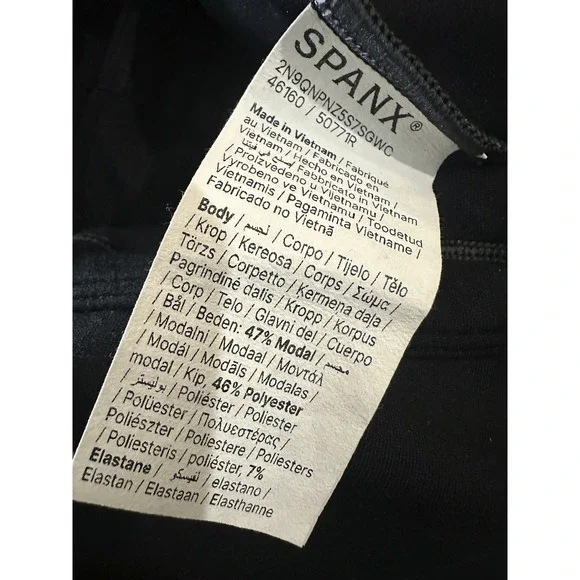 Spanx AirEssentials Strapless Jumpsuit Black Aireluxe Stretch 50771R Size Small - Picture 11 of 13